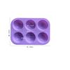 6 con agujero semicircular hemisférico molde de silicona para pastel DIY molde para jabón pudín de gelatina diámetro 5cm
