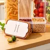 Frascos sellados para granos y cereales, caja organizadora con compartimento para fideos, frasco de almacenamiento de frijoles y granos de grado alimenticio para cocina, conservación de alimentos transfronteriza