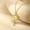 2026 Tendencia Video Corto Estilo Chino Nuevo Collar Chino Lujo Ligero Nicho Bañado en Oro Real Brillante Cadena para Clavícula de Unicornio