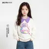 Sudadera Negra Ni Mumi para Niñas Otoño 2026 Nueva Elegante Top con Cuello de Muñeca para Niñas Mayores Ropa Infantil Versátil