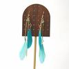 Pendientes largos de plumas con cadena multicapa de hadas S925 para mujer, estilo retro cibernético, margaritas, joyería de Amazon.