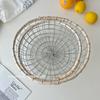 Cesta de Armazenamento Trançada de Ferro Forjado para Instagram Atacado Cesta de Armazenamento Oca para Artigos Diversos de Mesa Cesta de Armazenamento Cesta de Lanches Cesta de Frutas
