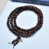 Item Popular de Live-Stream: Contas Budistas de Oração de 8mm com 108 Contas, Feitas de Nanmu de Seda Dourada, Sândalo e Jacarandá, Pulseira de Madeira Portátil da Fábrica