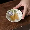 Taza Qiankun de Cerámica Pintada a Mano Miyan Forma de Mariposa Taza de Anfitrión Colección, Taza de Té Exclusiva para Mujeres, Alto Valor Estético