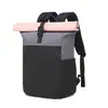 Mochila de Costas Dupla com Fechamento Roll-top Unissex Grande Capacidade Bolsa de Viagem para Exterior Abertura Grande Mochila para Notebook com Fechamento Roll-top 16 polegadas