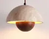 Estilo de canción estética bambú-junta mármol natural candelabro de comedor, mesa de comedor, barra de bar, sala de té Zen, estudio, lámpara de oficina larga
