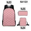 Animação 3D Cross-border do que você bonito Blade Schoolbag Crossbody Bag Pencil Bag Mochila de personagem impressa de três peças