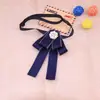 Pajarita con Cuello Floral para Mujer, Estilo Universitario, Accesorio Formal de Broche para Camisa Estilo Británico Profesional por Metabo