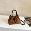 Bolso de Terciopelo Gamuzado para Mujer 2026 Nuevo de Moda Otoño Pequeño para Llevar Todo Viaje Diario Hombro Único Cruzado Cubo