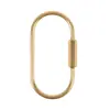 Fivela Oval de Latão Linha Simples Nórdica Fivela de Parafuso Chaveiro Retro Cobre Puro Moda Criativa Porta-Chaves de Carro