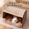 Caseta para Perros de Otoño e Invierno, Caseta con Cajón de Espacio Extra Grande, para Perros Teddy Bichon, Perros Pequeños y Medianos, Caseta Universal para Gatos y Perros de Cuatro Estaciones