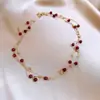 Estilo Étnico Irregular Contas de Cristal Contas Colar Acessórios Feminino Luz de Luxo Alta Qualidade Corrente da Clavícula Estilo de Férias Colar