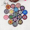 Fábrica atacado DIY joias redondas caleidoscópio criativo fazendo padrão Time Gem acessórios patch de vidro patch