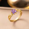 Anel de Zircônia Micro-Pavimentado para Dedo Indicador Feminino, Anel de Dedo Indicador de Luxo Leve da Moda para Mulheres com Abertura Ajustável
