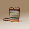 Bolsa para Teléfono Móvil 2026 Nueva Bolsa de Otoño e Invierno para Mujer Bolso Tejido Puente Arcoíris Bolso Cubo Versátil Mini Bolso Cruzado