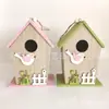 Nuevos Decoraciones de Pascua de Madera para el Hogar Decoraciones Festivas Adornos de Casa de Pájaros de Madera