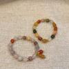Pulsera de calabaza de seda dorada colorida estudiante novia pulsera para dos nuevo estilo chino estilo nacional pulsera elástica 2023 Nuevo