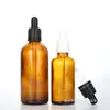 Botellas de vidrio para aceites esenciales en stock, botellas gotero selladas a prueba de luz con puntas de goma, botellas de suero engrosadas, botellas dispensadoras de vidrio para cosméticos