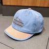 Gorra de Béisbol con Bloques de Color, Visera con Letra de Nicho, Visera Corta, Bordada, Nuevo Estilo Coreano, Gorra de Pico, Versátil, Protección Solar, Sombrero para el Sol