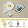 Portaincienso de Yeso Flor de Cerezo Hecho a Mano de Fábrica con Bandeja para Cenizas, Soporte de Incienso de Escritorio, Elegante Difusor de Incienso de Piedra