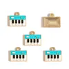 Colgante de Nota Musical de Guitarra Esmaltada Colorida Serie de Instrumentos de Piano Accesorios para Joyería DIY Encanto para Llavero W505