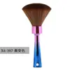 Nuevo Cepillo Portátil para Barbería, Cepillo de Espuma de Afeitar con Cerdas Suaves de Nylon Electroplateado, Cepillo para el Cabello con Cerdas Suaves, Cepillo para Barba, Cepillo de Limpieza