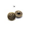 Fabricante Hebilla Redonda de Plástico para Suéter Plástico Bronce Dorado Retro Estilo Británico Botón Botón Decorativo