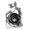 Joyería de Acero Inoxidable Transfronteriza Anillo Clásico de Circonita Rosa Moda Simple Anillo Punk Venta Directa de Fábrica