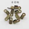 Grampos de metal multi-coloridos para cordão, grampos de fio, clipes de língua, fechos de ponta para cordão de couro de pulseira e colar feitos à mão para DIY e acessórios