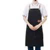 Delantal de Lona Impermeable y a Prueba de Aceite Set Personalizado para Cocina Casera Ropa de Trabajo para Mujeres, Estampado y Resistente a Manchas, Catering, Venta al por Mayor Transfronteriza