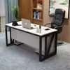 Mesa de computador moderna e minimalista para gerentes de escritório, supervisores e chefes; escrivaninha para escritório de uma pessoa; mesa de computador para funcionários