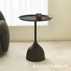 Mesa lateral de cristal, mesa auxiliar para sofá, mesa de centro pequeña, mesa de té de ocio para balcón, estilo de lujo ligero, mesa redonda pequeña, estante de almacenamiento, mesita de noche