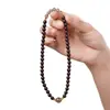 Pulseira de Madeira em Cinza Fumaça Roxo, Pulseira Simples de Círculo Duplo Estilo Novo, Realça a Tez, Sensação de Luxo, Versátil para Casais, Pulseira Empilhável Estilo Ins