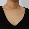 Collar de cadena de clavícula con diamantes de imitación en forma de corazón, joyería transfronteriza europea y americana, collar de mariposa hueco simple para mujer