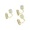 Chapado Eléctrico Oro Real 18K Sin Dolor Invisible Oreja Sin Agujero Clip para Oreja Convertidor de Aguja para Oreja Accesorios para Pendientes diy Productos Semi-acabados