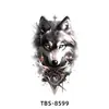 Adesivos de tatuagem atacado transfronteiriço uma geração de adesivos de tatuagem TBS flores leão tigre lobo totem tatuagem