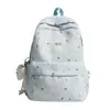 Mochila ins feminina estudantes do ensino fundamental II e médio simples doce fresca jovial mochila de dupla alça leve casual mochila de viagem