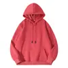 Nueva sudadera con capucha gruesa de forro polar de peso pesado transfronteriza de 360 g, color liso, unisex, serie de colores caramelo, versátil