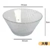 Venta al por mayor de fábrica Estilo de lujo accesible Tazón de vidrio transparente Hogar Tazón grande para ensaladas Tazón de frutas Patrón de corteza Venta al por mayor