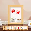 Caja Conmemorativa de Pelo de Mascota y Pelo Fetal Transfronteriza para Gatos y Perros, Recuerdo con Grabado de Foto, Conservación y Almacenamiento de Uñas y Dientes