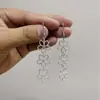 Pendientes Colgantes de Plata con Forma de Flor Transfronterizos Pendientes Joyería en Espiral Amante de las Espirales Vórtice Regalo Venta Directa de Fábrica Venta al por Mayor