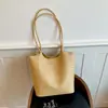 Bolsa de Palha Tecida Grande Capacidade, Relaxada e Estilosa, para o Dia a Dia, Bolsa de Ombro Único para Usar sob o Braço - Lançamento 2026