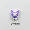 Colección Cartoon Library negro morado accesorios de pegamento cremoso hecho a mano diy carcasa de teléfono móvil pasador diadema material de resina