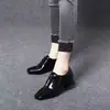 Zapatos de mujer, nueva colección de otoño 2026, charol brillante, mocasines de corte profundo, tacón medio, zapatos de mujer para primavera/otoño, zapatos pequeños de piel