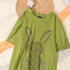 Camiseta de Algodão Manga Curta 2025 Verão Nova Quente Diamante Estilo Coreano Moda Solta Desenho Animado Menina Ins Top Dropshipping