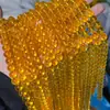 Contas Soltas de Cristal Sintético K9 Imitando Citrino de Alta Qualidade para Pulseiras, Colares e Acessórios de Joias DIY