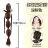 Trenzas Postizas para Mujer, Trenzas de Burbuja Linterna Dulces y Geniales, Lazos de Clip, Coletas de Cabello Artificial Natural, Botones de Flor, Trenzas