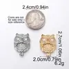 Juego de botones metálicos de búho, botones de clip para camisas y cárdigans, accesorios para manualidades, botones estilo chino en stock, botones para manualidades