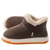 Pantuflas de Algodón Gruesas, Forradas de Felpa, Cálidas, Antideslizantes, para Hombre, Ropa Exterior Nueva de Invierno 2025