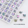 Dongzhou Cristal 8mm Cabeça de Gato Alta Qualidade K9 Super Brilhante Pedras de Strass para Nail Art Gato da Sorte Estilo Francês Celebridade da Internet Decorações de Strass para Nail Art
